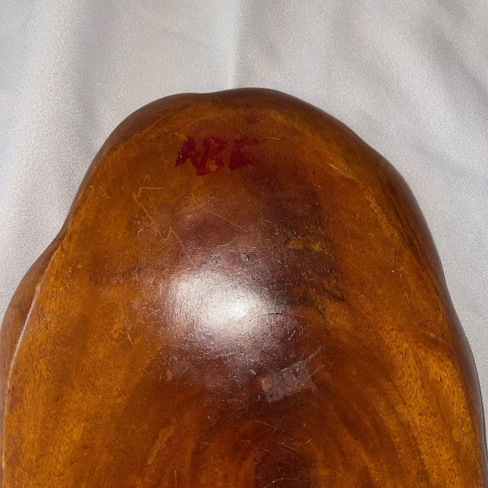 Wooden Leaf-Shaped Serving Platter MCM